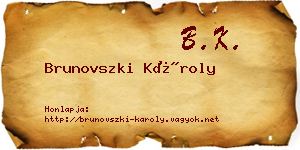 Brunovszki Károly névjegykártya