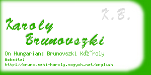 karoly brunovszki business card